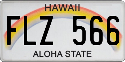 HI license plate FLZ566