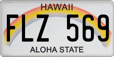 HI license plate FLZ569