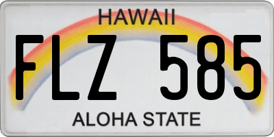 HI license plate FLZ585