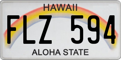 HI license plate FLZ594