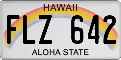 HI license plate FLZ642