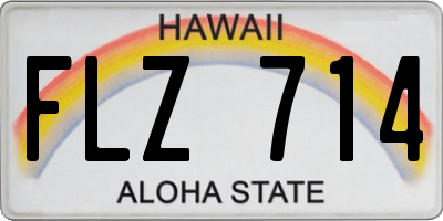HI license plate FLZ714