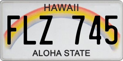 HI license plate FLZ745