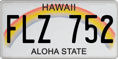 HI license plate FLZ752