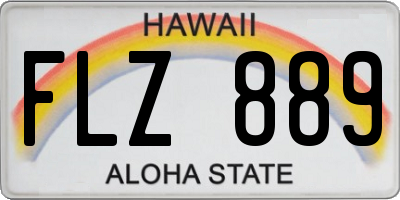 HI license plate FLZ889