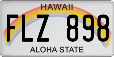 HI license plate FLZ898
