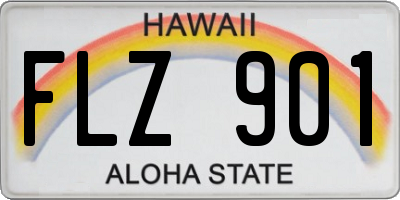 HI license plate FLZ901