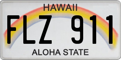 HI license plate FLZ911