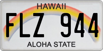 HI license plate FLZ944