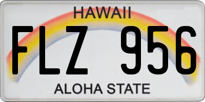 HI license plate FLZ956