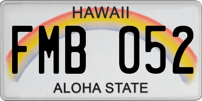 HI license plate FMB052