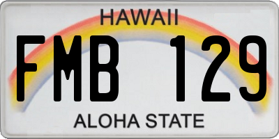 HI license plate FMB129