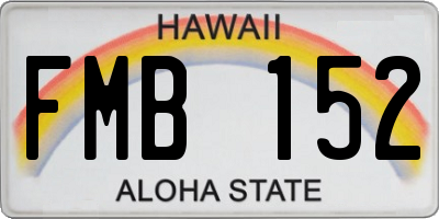 HI license plate FMB152