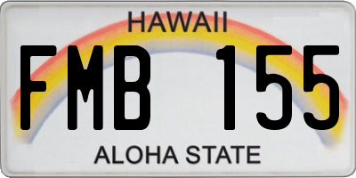 HI license plate FMB155