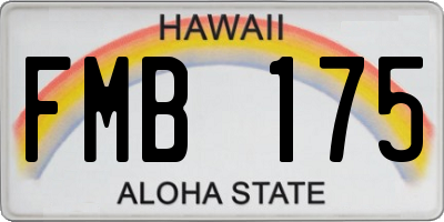 HI license plate FMB175