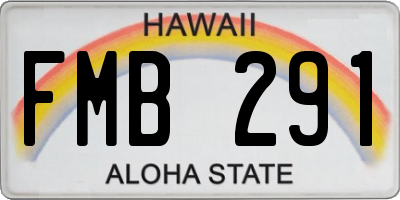 HI license plate FMB291
