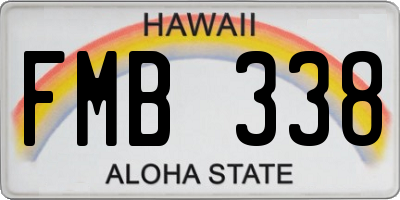 HI license plate FMB338