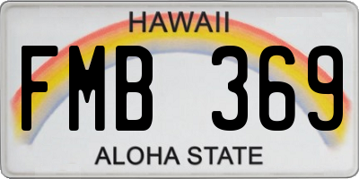 HI license plate FMB369
