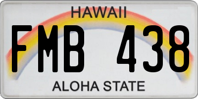 HI license plate FMB438