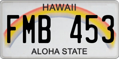 HI license plate FMB453