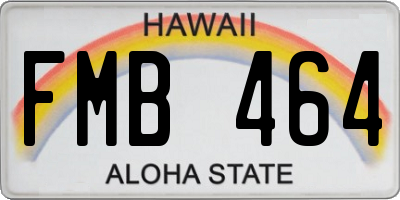 HI license plate FMB464