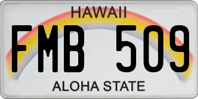 HI license plate FMB509