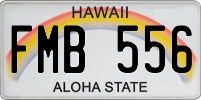 HI license plate FMB556
