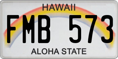 HI license plate FMB573