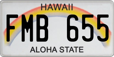HI license plate FMB655