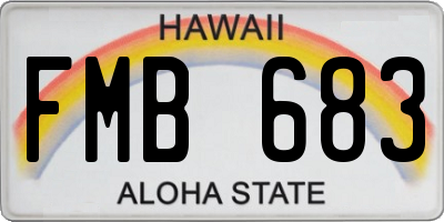 HI license plate FMB683