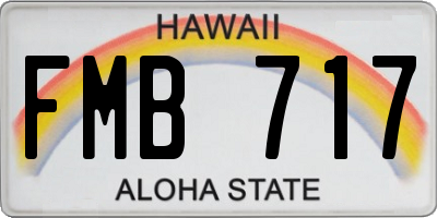 HI license plate FMB717