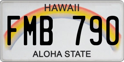 HI license plate FMB790