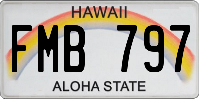 HI license plate FMB797