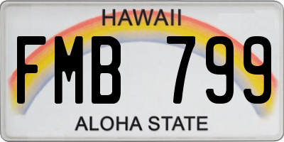 HI license plate FMB799