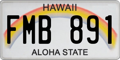 HI license plate FMB891