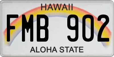 HI license plate FMB902