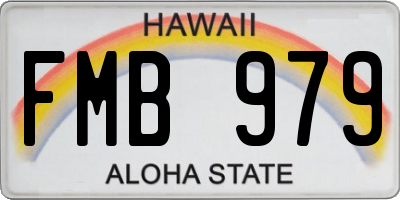 HI license plate FMB979