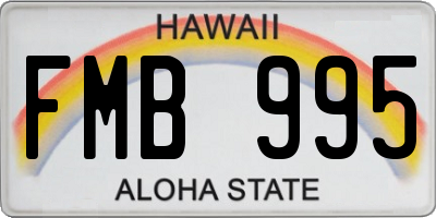 HI license plate FMB995