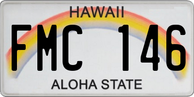 HI license plate FMC146
