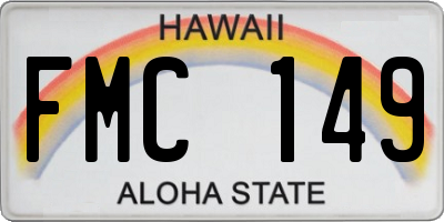 HI license plate FMC149
