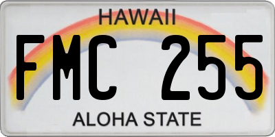 HI license plate FMC255