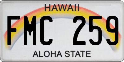 HI license plate FMC259
