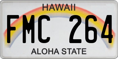 HI license plate FMC264