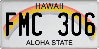 HI license plate FMC306