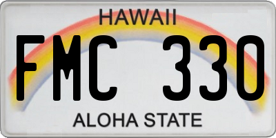 HI license plate FMC330