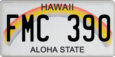 HI license plate FMC390