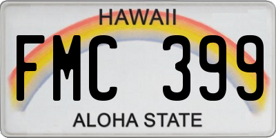 HI license plate FMC399