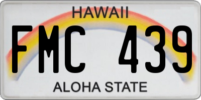 HI license plate FMC439