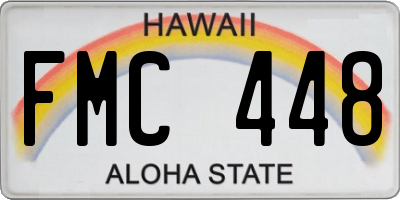 HI license plate FMC448