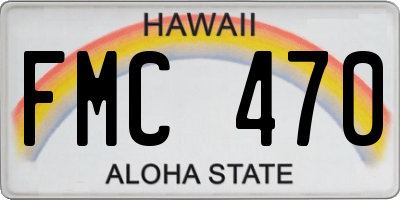 HI license plate FMC470